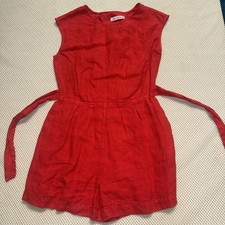 Zara Women  s Red Short Sleeve Romper With Straps, Size 13 To 14 Cm: 164