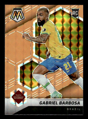 Gabriel Barbosa Brazil 2021 Mosaic Panini RC Orange Mosaic #164