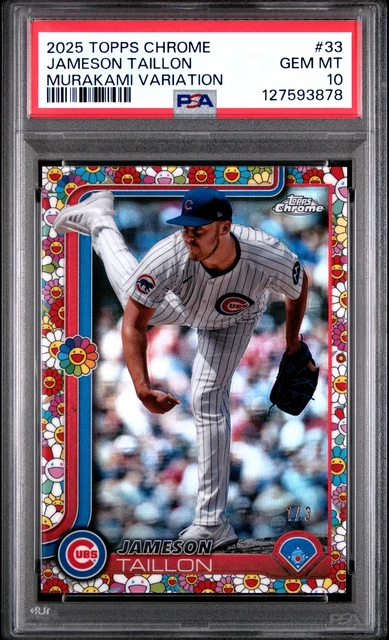 2025 Topps Chrome #33 Jameson Taillon Murakami Variation #/3 PSA 10