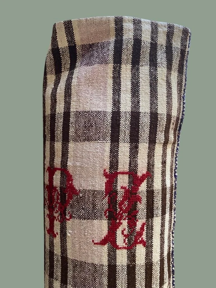 Oaxaca woven wool Zapotec Designed by Nun Commune Lumbar Pillow cover 18" x 54" - Image 2 of 4