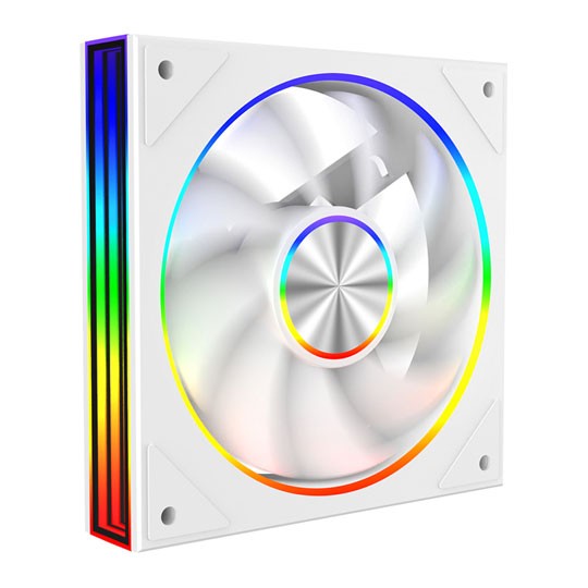 120mm CiT Saturn ARGB Fan, White, 9 Blade, 22 ARGB LEDs, 1500rpm, 40.09 CFM, Hyd