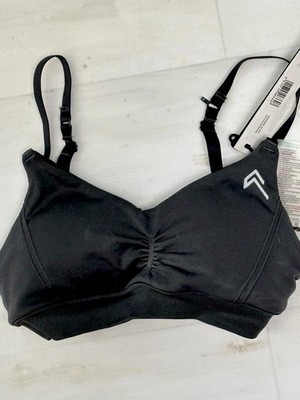 Oner Active Effortless Sports Bra XS Micro Bralette NWT Black