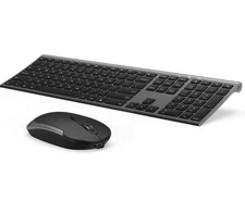 VssoPlor Wireless Keyboard and Mouse, Vssoplor Rechargeable Quiet Full-Size