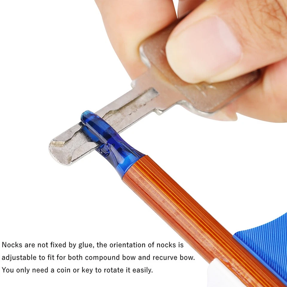 30" Archery Carbon Arrows SP500 Feathers Bamboo Skin Bow Hunting Target Shooting - Image 4 of 4