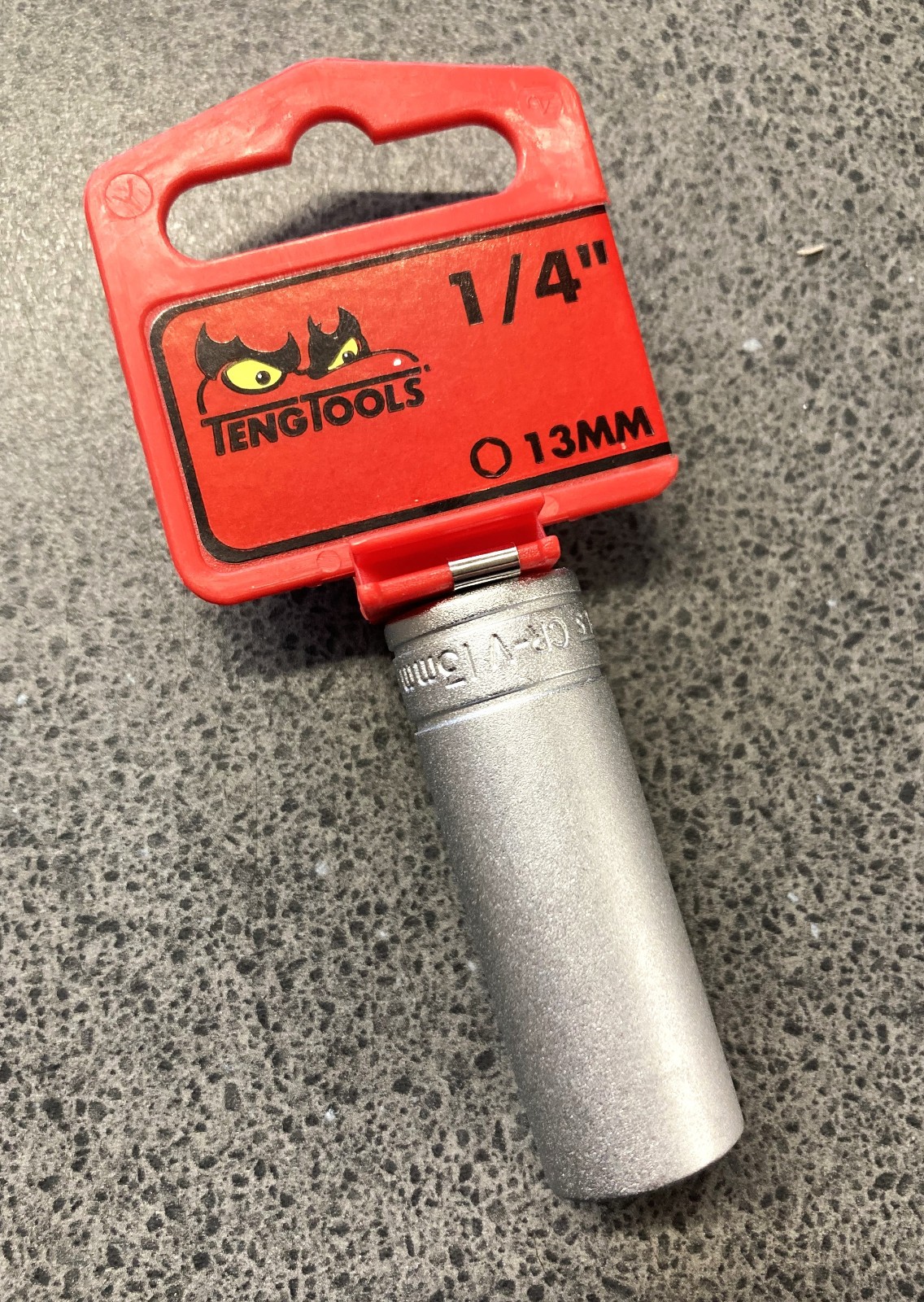 Teng Tools 1/4"" Drive Deep Socket 13mm M140613-C