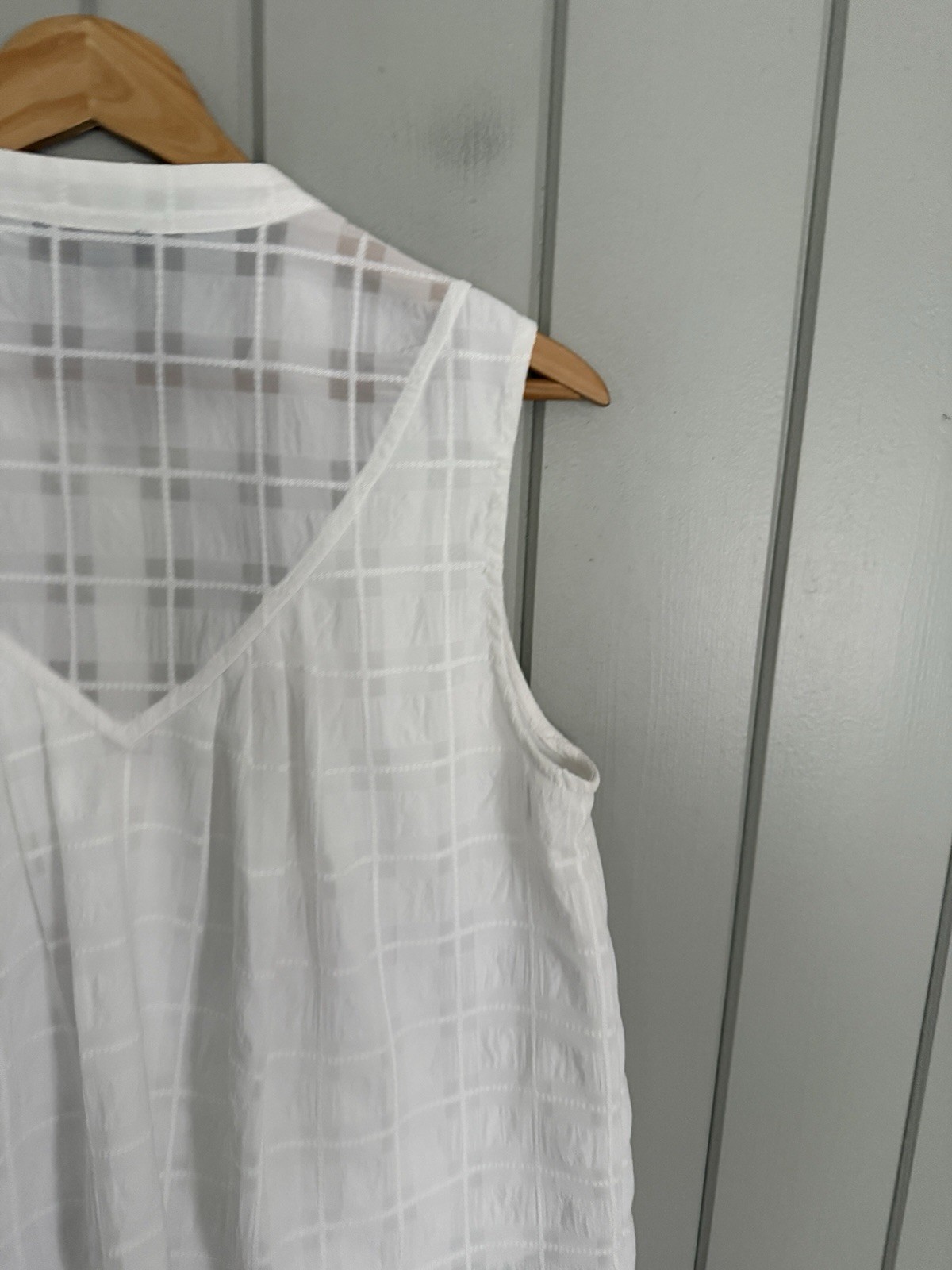 Current Air Blouse M Medium Button Front White Co… - image 8