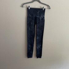 Spanx Women XS Blue Tie Dye High-Rise Look At Me Now Ecocare Seamless Leggings
