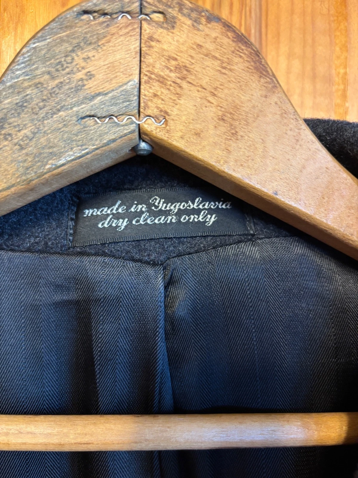 Vintage Roberto Vasalli Men's Charcoal Gray Cashmere Blend Overcoat XL - product detail image 8