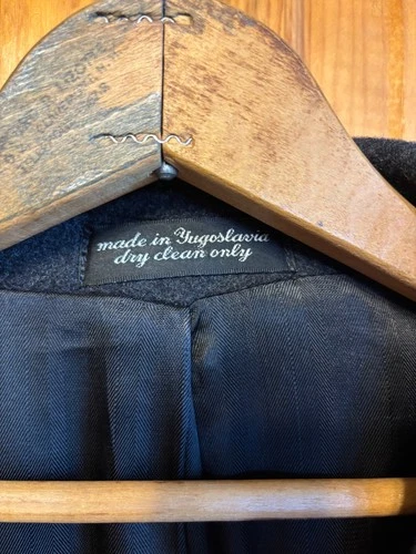 Vintage Roberto Vasalli Men's Charcoal Gray Cashmere Blend Overcoat XL image 8
