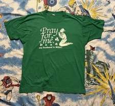 Vintage 1980's Irish Humor Large Single Stitch T-Shirt Screen Stars USA Husband