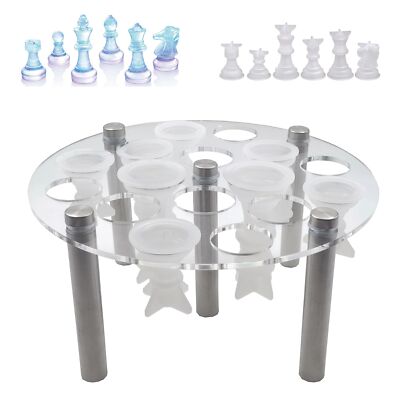 Chess Piece Holder for DIY Resin Chess Mold Holder Silicone Mold Accessory Set