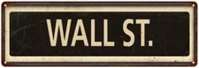 Wall St. Vintage Looking Metal Sign Home Decor 106180066004