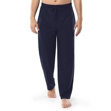 Men's Lightweight 60 Cotton Jersey Knit Sleep Pant with Pockets,2XL Big Navy