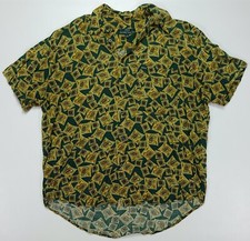 Rare Vintage GUESS by Georges Marciano Paisley All Over Print Rayon Shirt 90s L