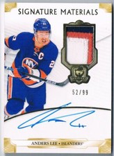 2019-20 THE CUP SIGNATURE MATERIALS PATCH AUTO ANDERS LEE 52/99 NEW YORK
