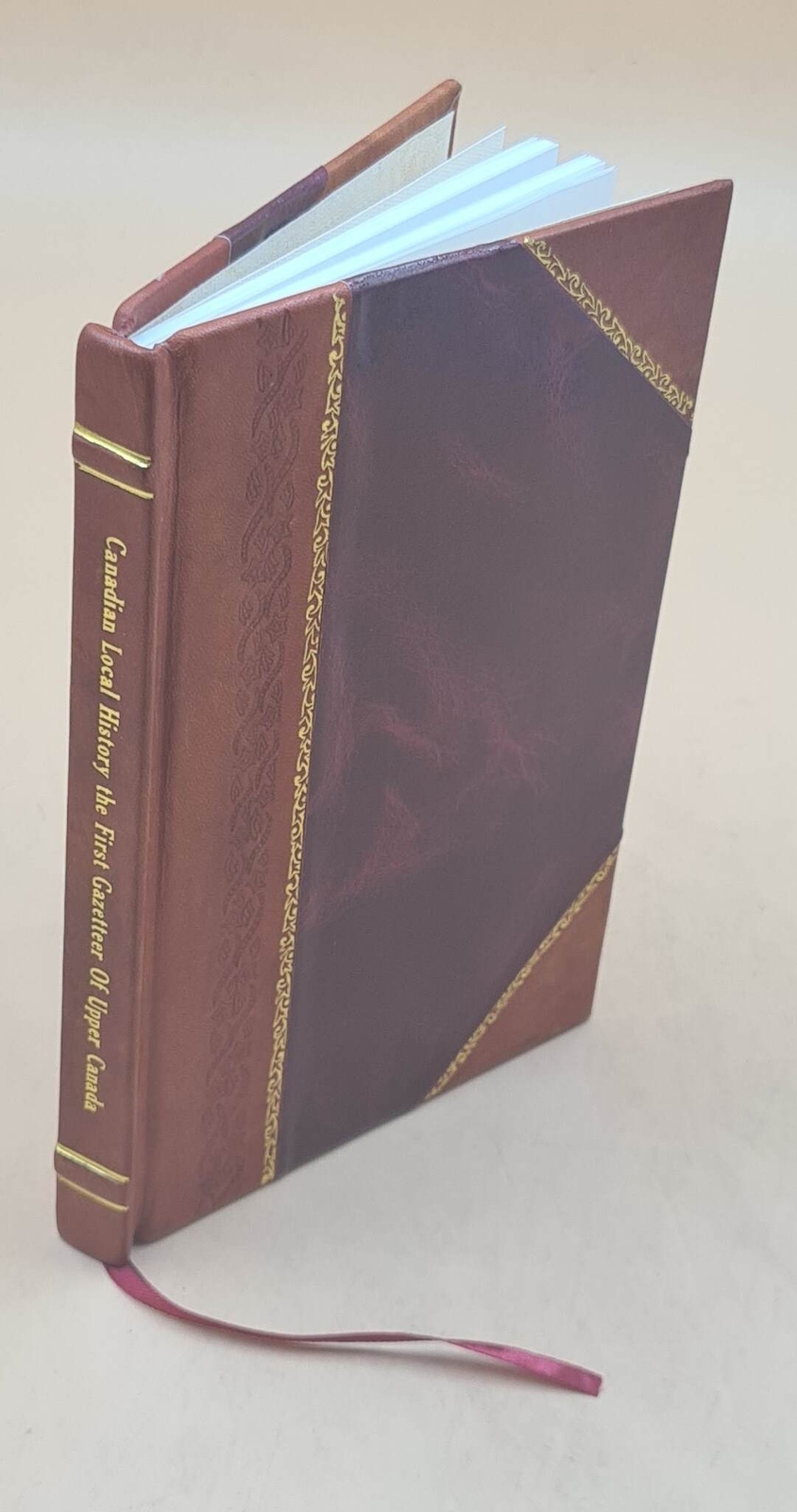 Canadian Local History The First Gazetteer Of Upper Canada / Wit [Leather Bound]