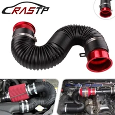 3'' Universal Flexible Car Cold Air Intake Hose Filter Pipe Telescopic Tube Kit