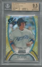 BGS 9.5 2011 Bowman Sterling GOLD REFRACTOR Wil Myers RC ROYALS #d 50/50