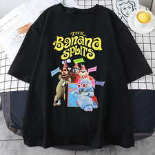 NEW The Banana Splits Cartoon Animals T-shirt Black All Sizes
