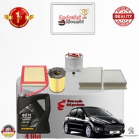 Inspektionskit Filter + ÖL Peugeot 207 1.6 HDI 90 FAP 68KW 92CV Von 2012->