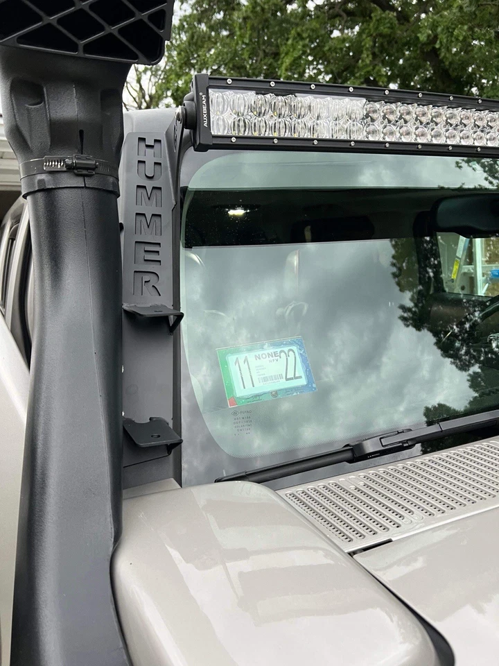 Hummer H3 LIght bar mount With 4 Pod tabs powder coated black - Image 3 of 4