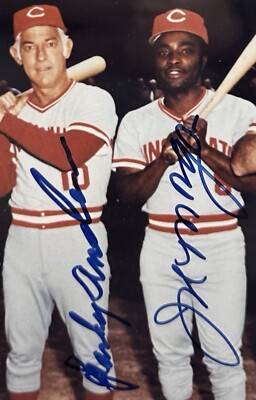 Big Red Machine Signed 8x10 Framed Photo Reds 5 Auto Bench Rose