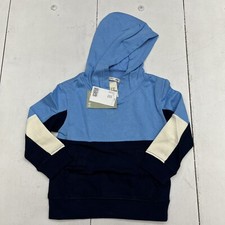 H M Blue Color Block Sweatshirt Boys Size 3/4T NEW