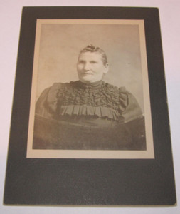 Old West Cabinet Card Photograph Double Sided Old Woman Women 4.25" x 6"
