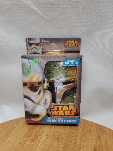 Star Wars Boba Fett playing cards in collectible 3D embossed tin New & Sealed