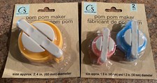 New 3 piece pom pom maker 2.4, 1.8,  1.2 in with instructions plus free gift