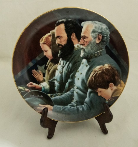 Danbury Mint Legends in grau " Generals Brought To Tears" Teller mit Ständer