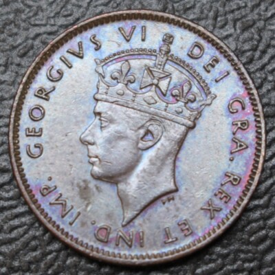 1941 NEWFOUNDLAND - CENT PENNY - BRONZE - George VI - DOUBLING OF