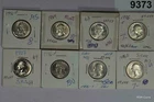 LOT OF 8 CHOICE GEM BU CLAD + SILVER WASHINGTON QUARTERS OLD DEALER LOT #9373
