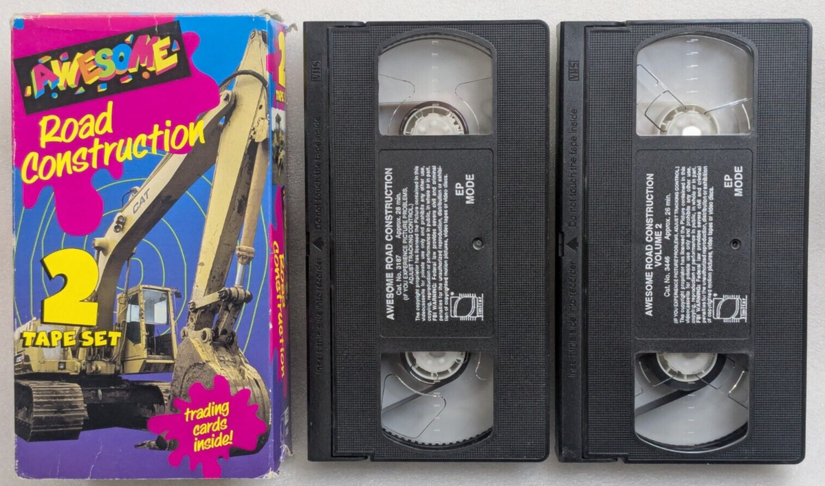 Awesome Road Construction 2 Tape Box Set (VHS, 1994, Greg