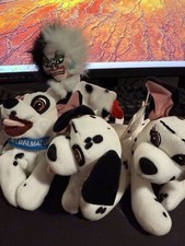 Vtg Cruella De Vil  101 Dalmatians Puppy Bean Bag Stuffed Plush - Disney Store