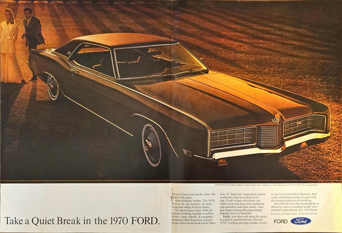 【ビンテージ】fartco loveearart同ボディ70s ford 1969 Advertisement For 1970 Ford LTD Brougham 2-door Hardtop