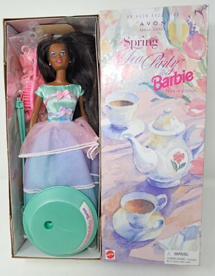 Mattel Spring Tea Party Barbie Doll Avon Special Edition 3rd In Series 1997