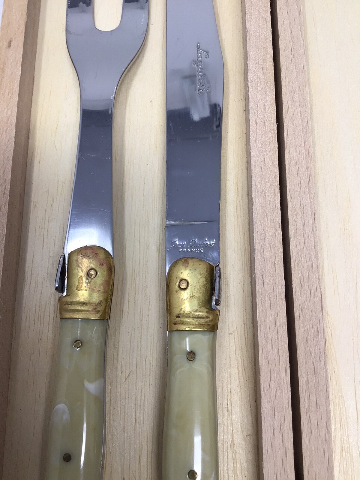 Jean Dubost Laguiole Knife Folk Carving Set eBay