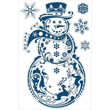 Inkadinkado 24 x 36-Inch Wall Decal, Large, Snowman 