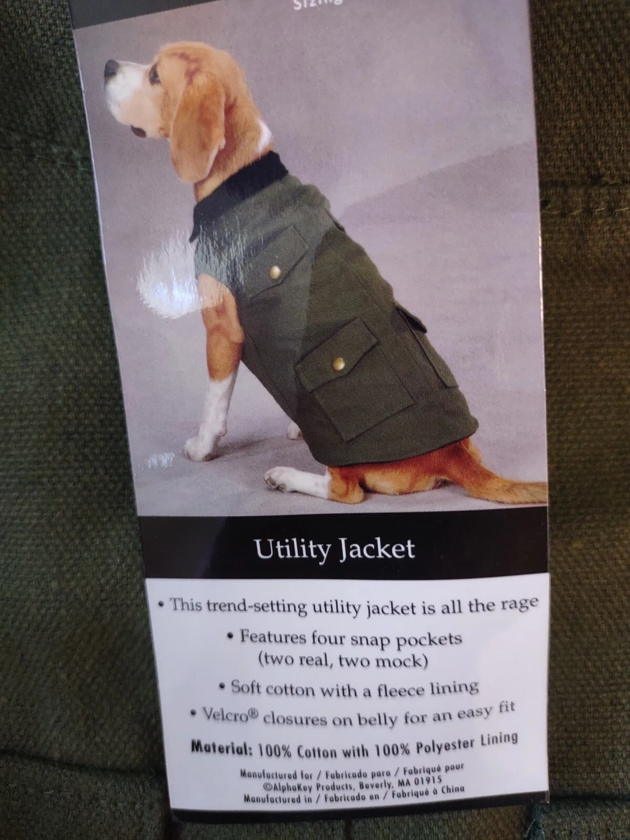 Zack And Zoey Medium Army Green Dog Coat Vest Polyester