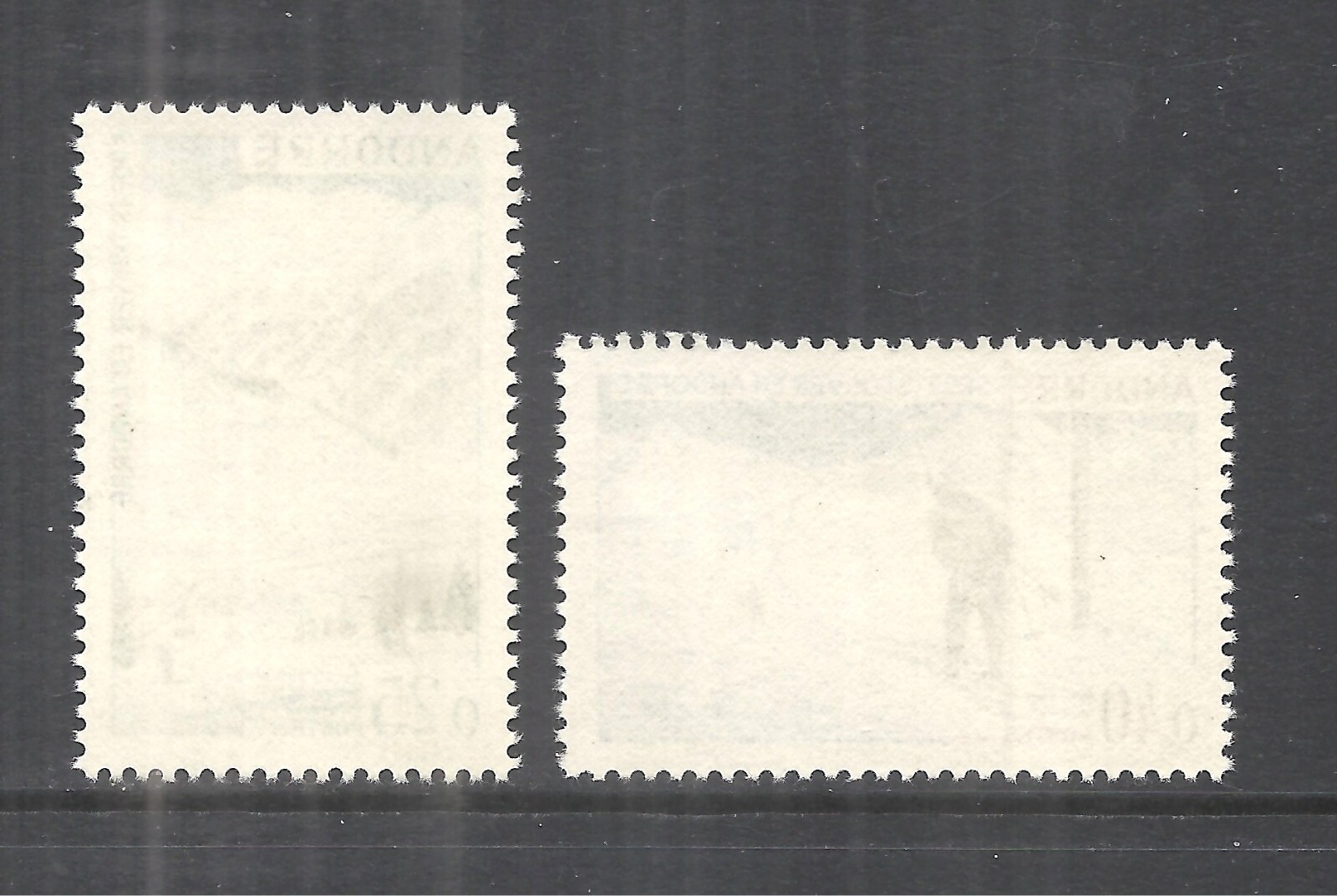 ANDORRA SCOTT 169 - 170 MNH VF SET - 1966 WINTER SPORTS