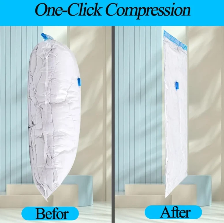 10 x Jumbo Bolsas de Almacenamiento al Aspirador Ahorro de Espacio Sello Ropa Organizador Bolsa Foto 4 de 4
