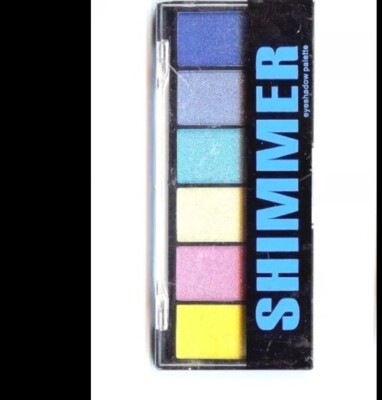 PROFUSION 6 COLOR PALETTE SHIMMER EYE SHADOW New Blue Yellow Sparkle Green Pink
