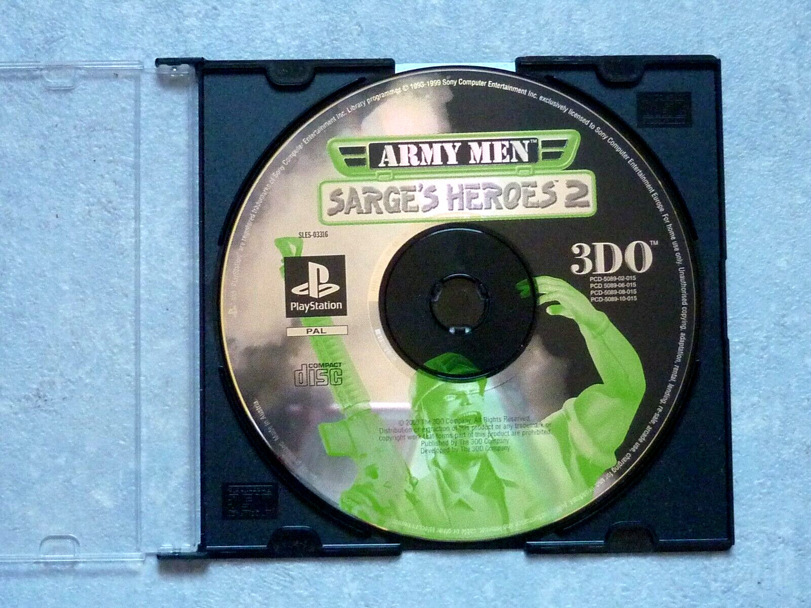 Army Men Sarge's Heroes 2 Jeu PS1  PAL. Français. ENVOI SUIVI.