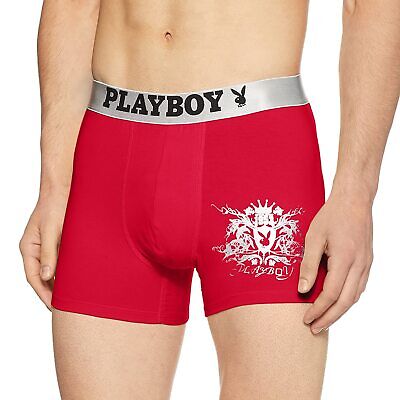Socialistisch Klik Marine Playboy Men&#039;s Cotton Uno Boxer Briefs (Pack of 2) | eBay