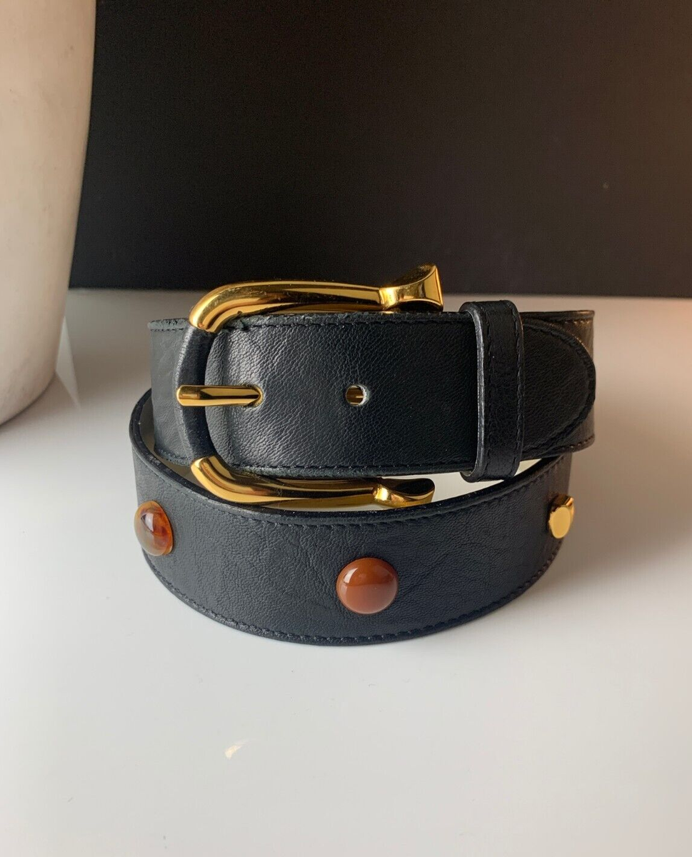Francesco Biasia Women\'s Black Genuine Leather Belt Size Med Made in Italy Real Leather Purple Belt by Francesco Biasia Made in Italy  main image 4