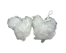 Exfoliating Bath Sponges WHITE LOT OF 6