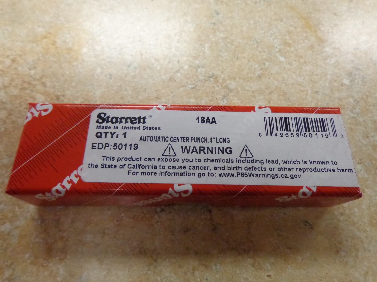 NEW Starrett 18AA 4" Automatic Center Punch Adjustable Machinist USA eBay