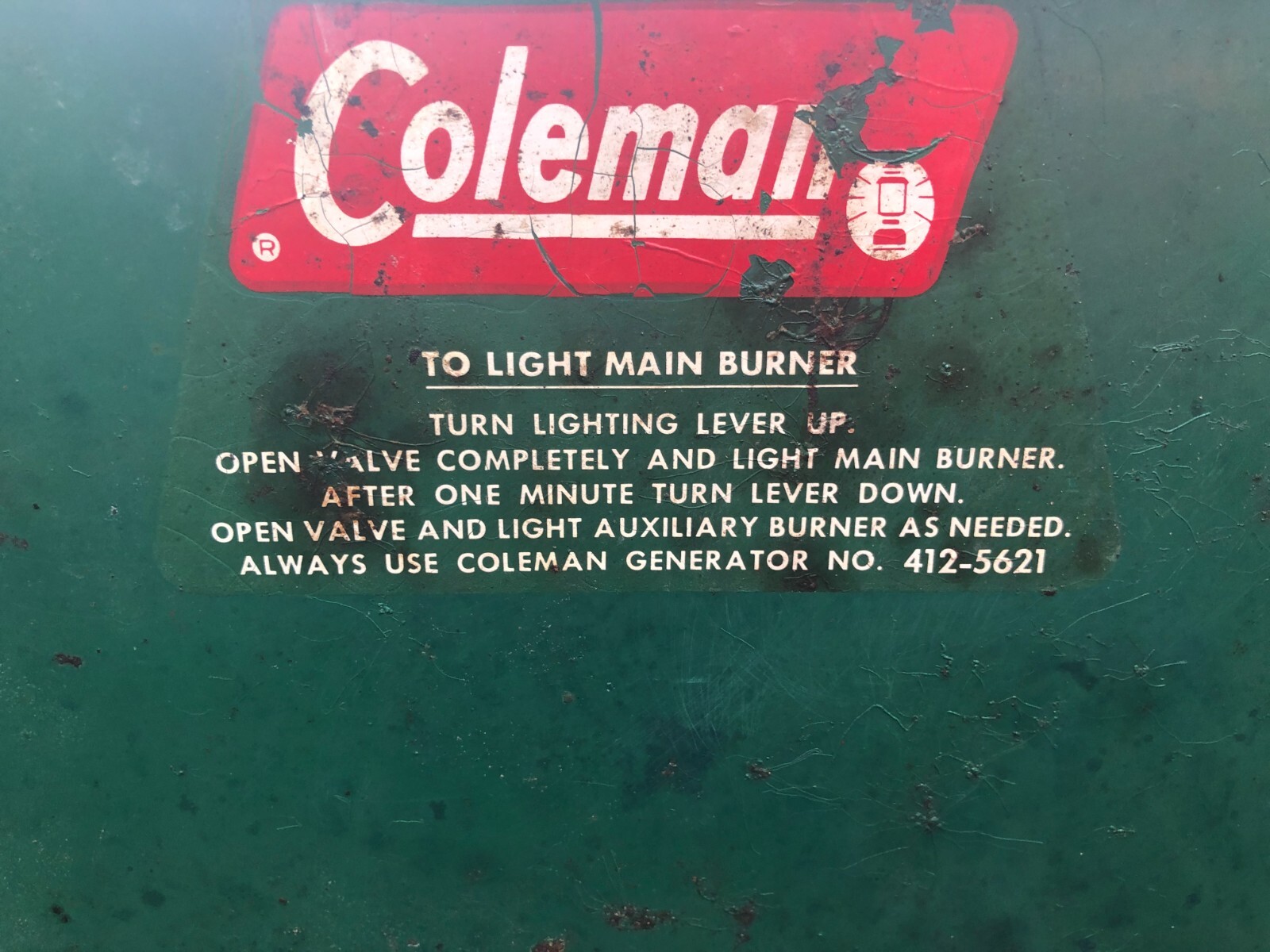 Vintage Coleman 2 burner camp stove, Model 425C, Working, Green with