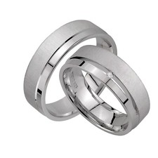 2 Ringe Trauringe Eheringe mit Stein SILBER 925 J95-1 V